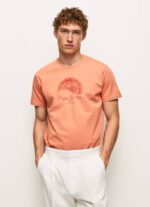 calabaza naranja playera con logo y efecto desgastado Pepe Jeans 06X4964 hombres - Imagen 3