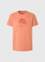 calabaza naranja playera con logo y efecto desgastado Pepe Jeans 06X4964 hombres - Imagen 5