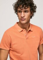 calabaza naranja polo de piqué con logo bordado Pepe Jeans 06X41095 hombres