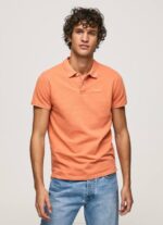 calabaza naranja polo de piqué con logo bordado Pepe Jeans 06X41095 hombres - Imagen 3
