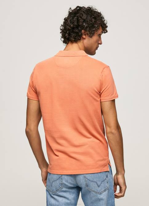 calabaza naranja polo de piqué con logo bordado Pepe Jeans 06X41095 hombres - Imagen 4
