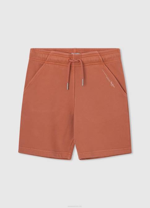 calabaza naranja shorts deportivos con logo estampado Pepe Jeans 06X41687 chico - Imagen 1
