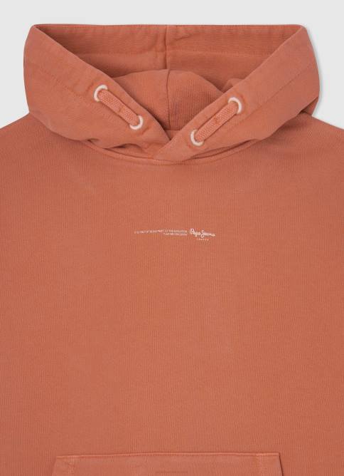 calabaza naranja suéter con capucha de algodón Pepe Jeans 06X41598 chico - Imagen 3