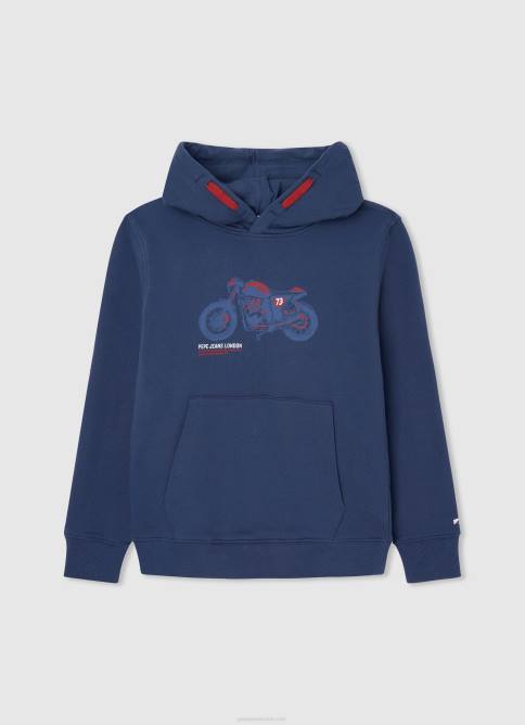 calabaza naranja suéter con capucha de algodón Pepe Jeans 06X41598 chico - Imagen 5