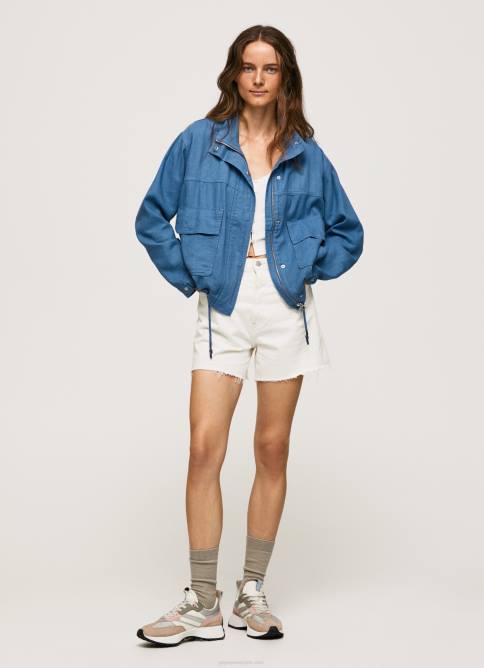 cambray chamarra de lino con corte holgado Pepe Jeans 06X4128 mujer - Imagen 2