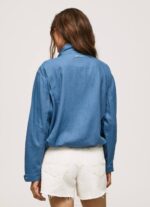 cambray chamarra de lino con corte holgado Pepe Jeans 06X4128 mujer - Imagen 4