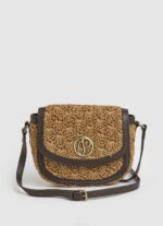 caramelo bolsa crossbody de paja tejida Pepe Jeans 06X4742 mujer