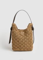caramelo tote de paja tejida Pepe Jeans 06X4717 mujer