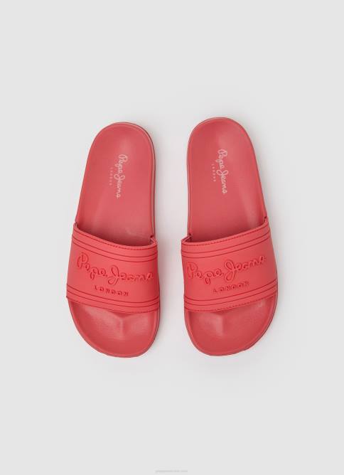 coral chanclas de playa con logo deslizante Pepe Jeans 06X4684 mujer - Imagen 2