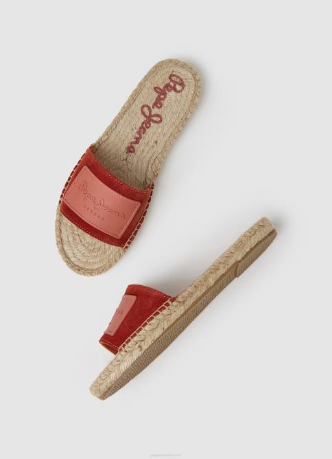 dalia roja sandalias siva berry de piel Pepe Jeans 06X4679 mujer - Imagen 2