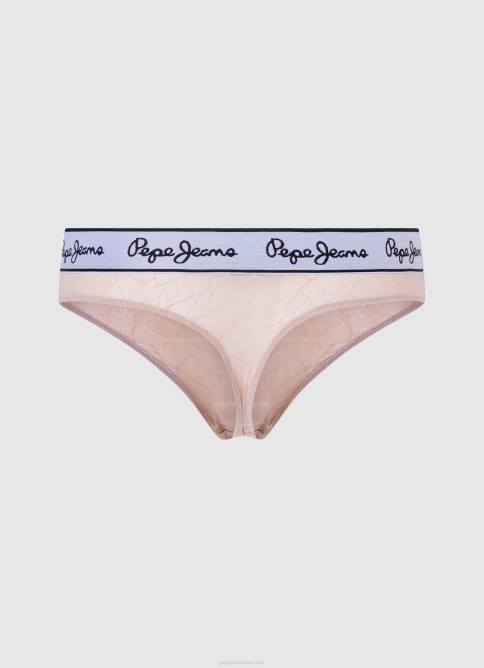 desnudo claro bragas de tanga de malla Pepe Jeans 06X4554 mujer - Imagen 2