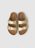 dorado sandalias anatómicas oban claic Pepe Jeans 06X4674 mujer - Imagen 2