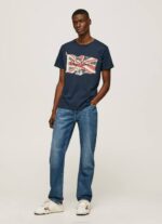 dulwich camiseta con el logo de la bandera y la bandera ondeando Pepe Jeans 06X4935 hombres - Imagen 2