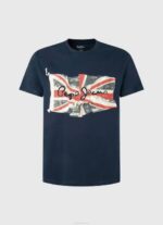 dulwich camiseta con el logo de la bandera y la bandera ondeando Pepe Jeans 06X4935 hombres - Imagen 5
