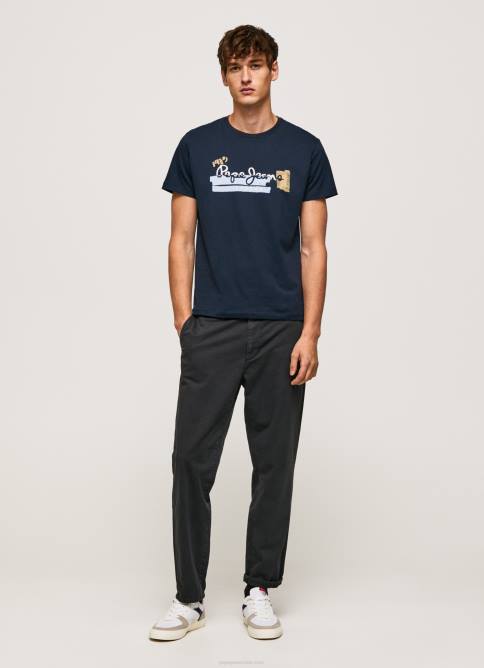 dulwich camiseta de algodón con logo de pinceles Pepe Jeans 06X4932 hombres - Imagen 2