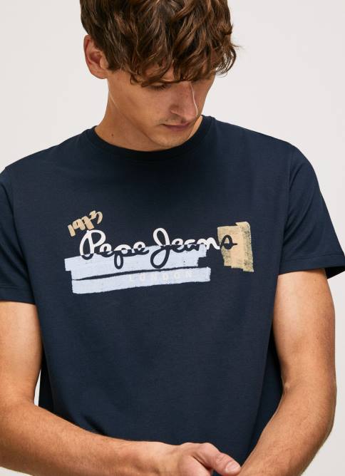 dulwich_camiseta_de_algodon_con_logo_de_pinceles_pepe_jeans_06x4932_hombres.jpg dulwich camiseta de algodón con logo de pinceles Pepe Jeans 06X4932 hombres - Imagen 1