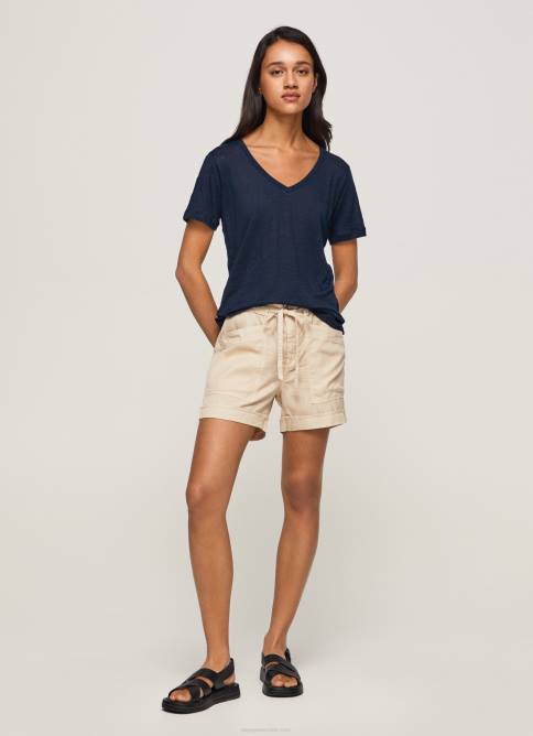 dulwich camiseta de lino con cuello de pico Pepe Jeans 06X4467 mujer - Imagen 2