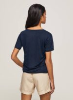 dulwich camiseta de lino con cuello de pico Pepe Jeans 06X4467 mujer - Imagen 4