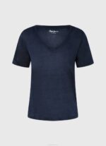 dulwich camiseta de lino con cuello de pico Pepe Jeans 06X4467 mujer - Imagen 5