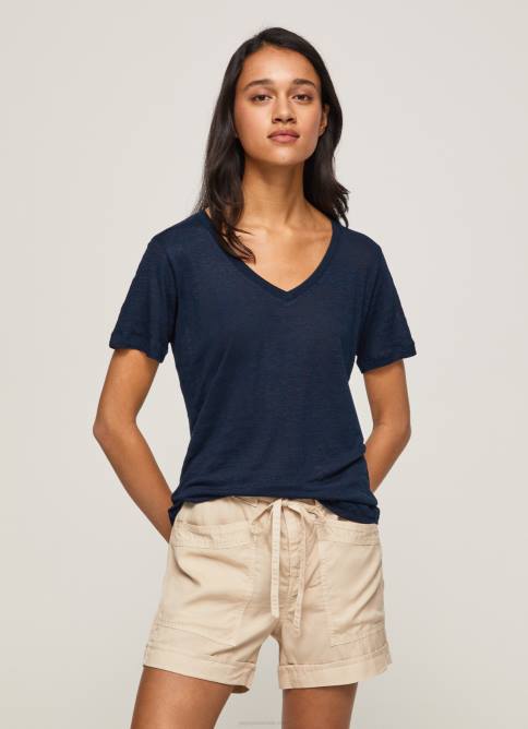 dulwich_camiseta_de_lino_con_cuello_de_pico_pepe_jeans_06x4467_mujer.jpg dulwich camiseta de lino con cuello de pico Pepe Jeans 06X4467 mujer - Imagen 1
