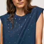 dulwich camiseta jaspeada con mangas en la sisa Pepe Jeans 06X4406 mujer