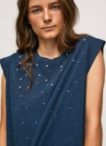 dulwich camiseta jaspeada con mangas en la sisa Pepe Jeans 06X4406 mujer