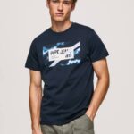 dulwich playera con estampado de bandera Pepe Jeans 06X4956 hombres