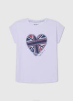dulwich playera con logo brillante Pepe Jeans 06X41428 chica - Imagen 4