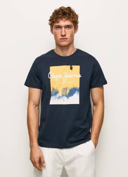 dulwich playera con logo estampado Pepe Jeans 06X4979 hombres