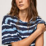 dulwich playera con rayas desteñidas Pepe Jeans 06X4413 mujer
