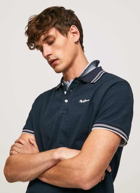 dulwich_polo_de_pique_con_logo_bordado_pepe_jeans_06x41076_hombres.jpg dulwich polo de piqué con logo bordado Pepe Jeans 06X41076 hombres - Imagen 1