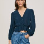 dulwich top corto con cuello en V Pepe Jeans 06X4325 mujer