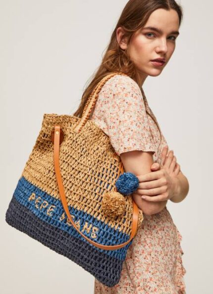 dulwich tote de paja tejida Pepe Jeans 06X4745 mujer