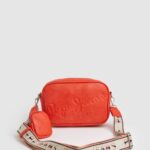 durazno bolsa crossbody con logo en relieve Pepe Jeans 06X4715 mujer