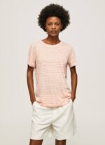 durazno camiseta con estampado de rayas Pepe Jeans 06X4386 mujer - Imagen 3
