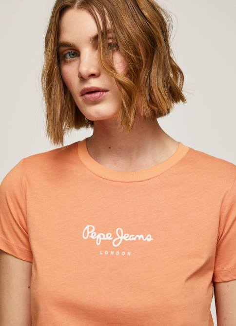 durazno_camiseta_estampada_pepe_jeans_06x4455_mujer.jpg durazno camiseta estampada Pepe Jeans 06X4455 mujer - Imagen 1