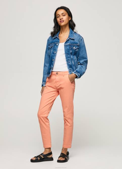 durazno_pantalones_chinos_maura_regular_pepe_jeans_06x4308_mujer.jpg durazno pantalones chinos maura regular Pepe Jeans 06X4308 mujer - Imagen 1