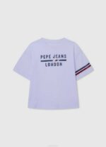 durazno playera con logo de strass Pepe Jeans 06X41451 chica - Imagen 4