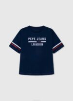 durazno playera con logo de strass Pepe Jeans 06X41451 chica - Imagen 5