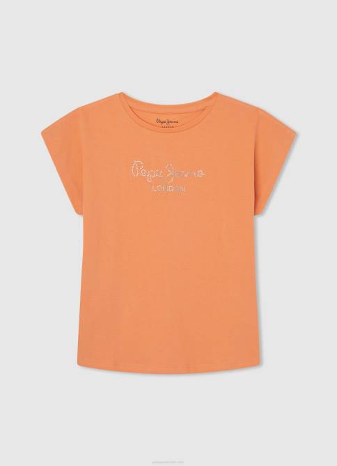 durazno_playera_con_logo_de_strass_pepe_jeans_06x41451_chica.jpg durazno playera con logo de strass Pepe Jeans 06X41451 chica - Imagen 1