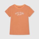 durazno playera con logo estampado Pepe Jeans 06X41454 chica