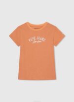 durazno playera con logo estampado Pepe Jeans 06X41454 chica