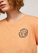 durazno playera con logo estampado Pepe Jeans 06X4394 mujer - Imagen 3