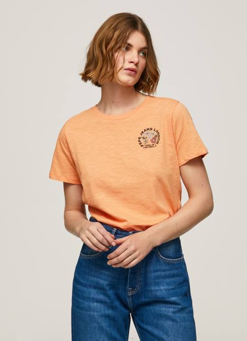 durazno_playera_con_logo_estampado_pepe_jeans_06x4394_mujer.jpg durazno playera con logo estampado Pepe Jeans 06X4394 mujer - Imagen 1