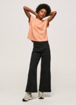 durazno playera con logo estampado Pepe Jeans 06X4434 mujer - Imagen 2