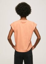 durazno playera con logo estampado Pepe Jeans 06X4434 mujer - Imagen 4