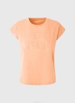 durazno playera con logo estampado Pepe Jeans 06X4434 mujer - Imagen 5