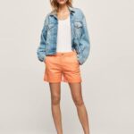 durazno shorts chinos de corte regular Pepe Jeans 06X4522 mujer