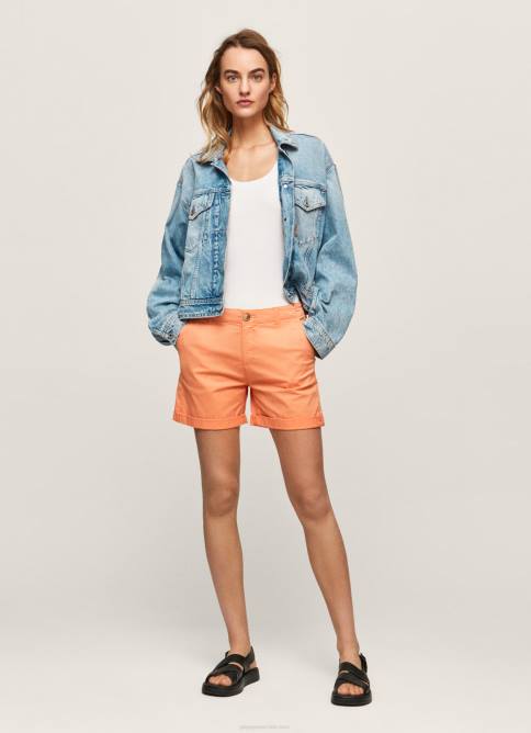 durazno_shorts_chinos_de_corte_regular_pepe_jeans_06x4522_mujer.jpg durazno shorts chinos de corte regular Pepe Jeans 06X4522 mujer - Imagen 1
