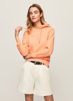 durazno sudadera con capucha de algodón Pepe Jeans 06X4282 mujer